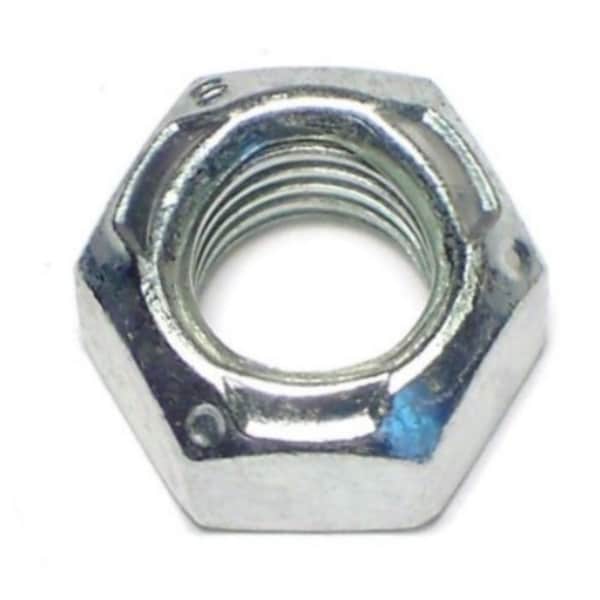 Standard Hex Top Lock Lock Nut, 3/8"-16, Steel, Grade 2, Zinc Plated, 100 PK
